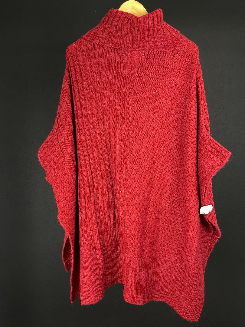 GUSMAN Poncho Rojo Talle Unico