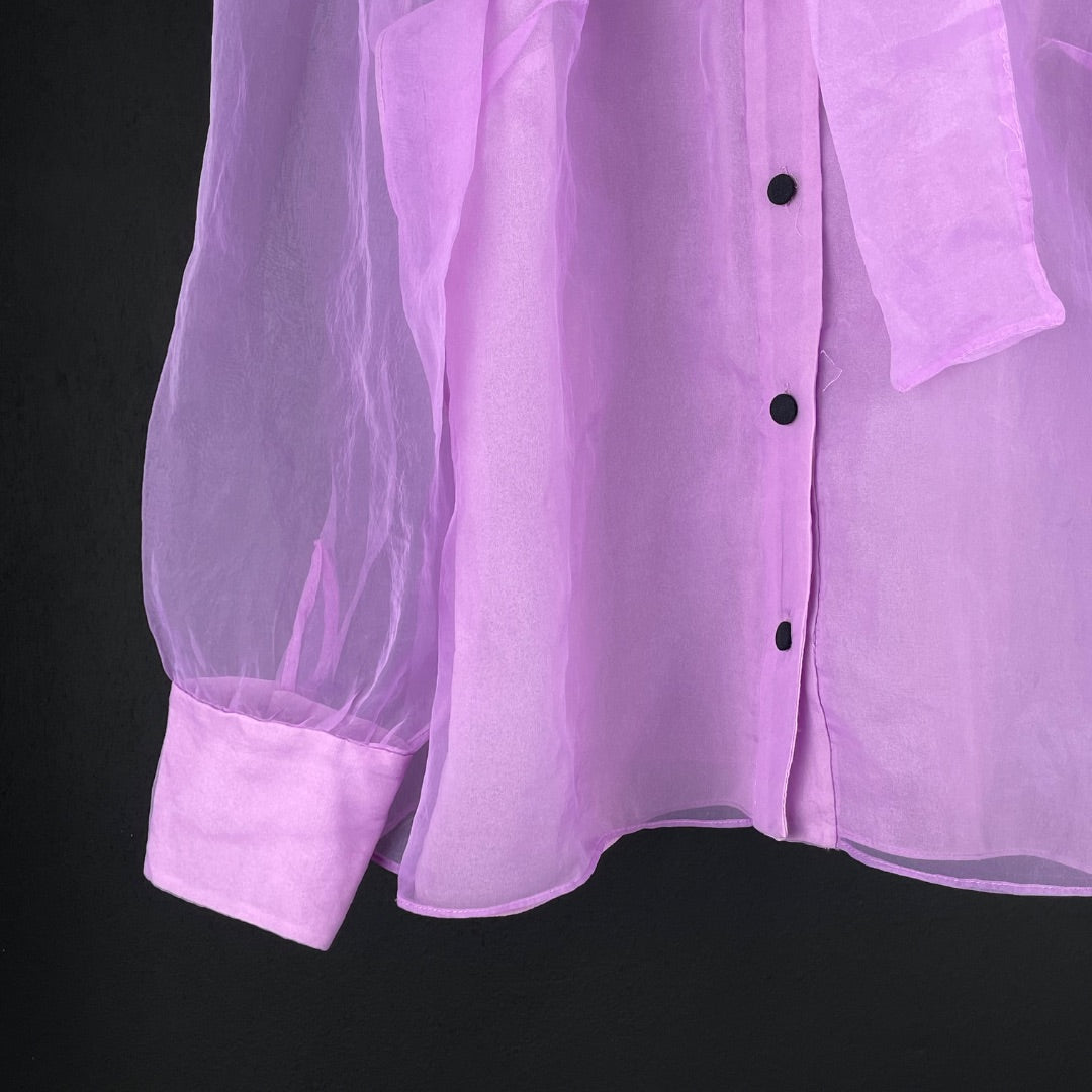 ZARA Blusa Manga Larga Violeta Talle M