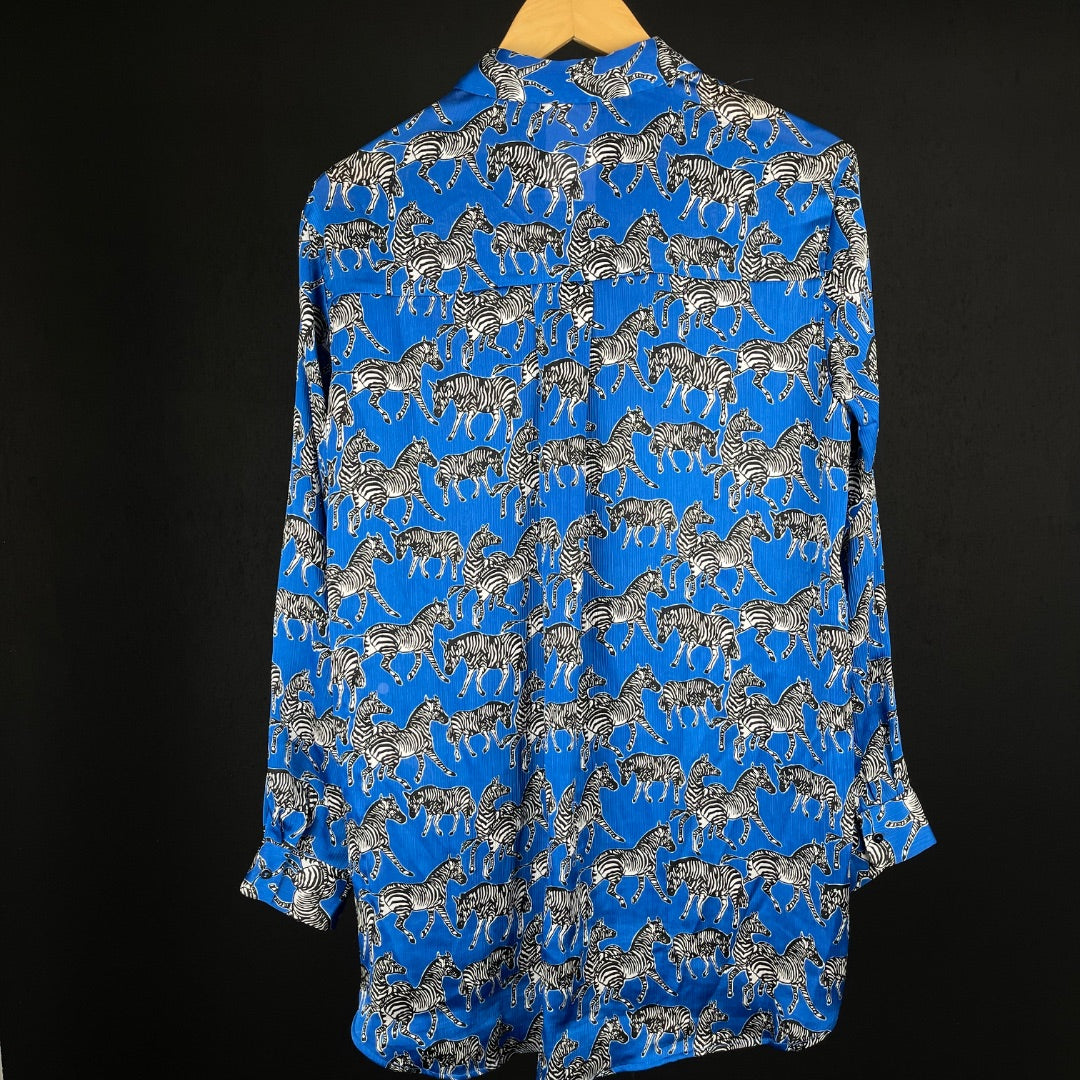 ZARA Camisa Manga Larga Varios  Estampado Talle L