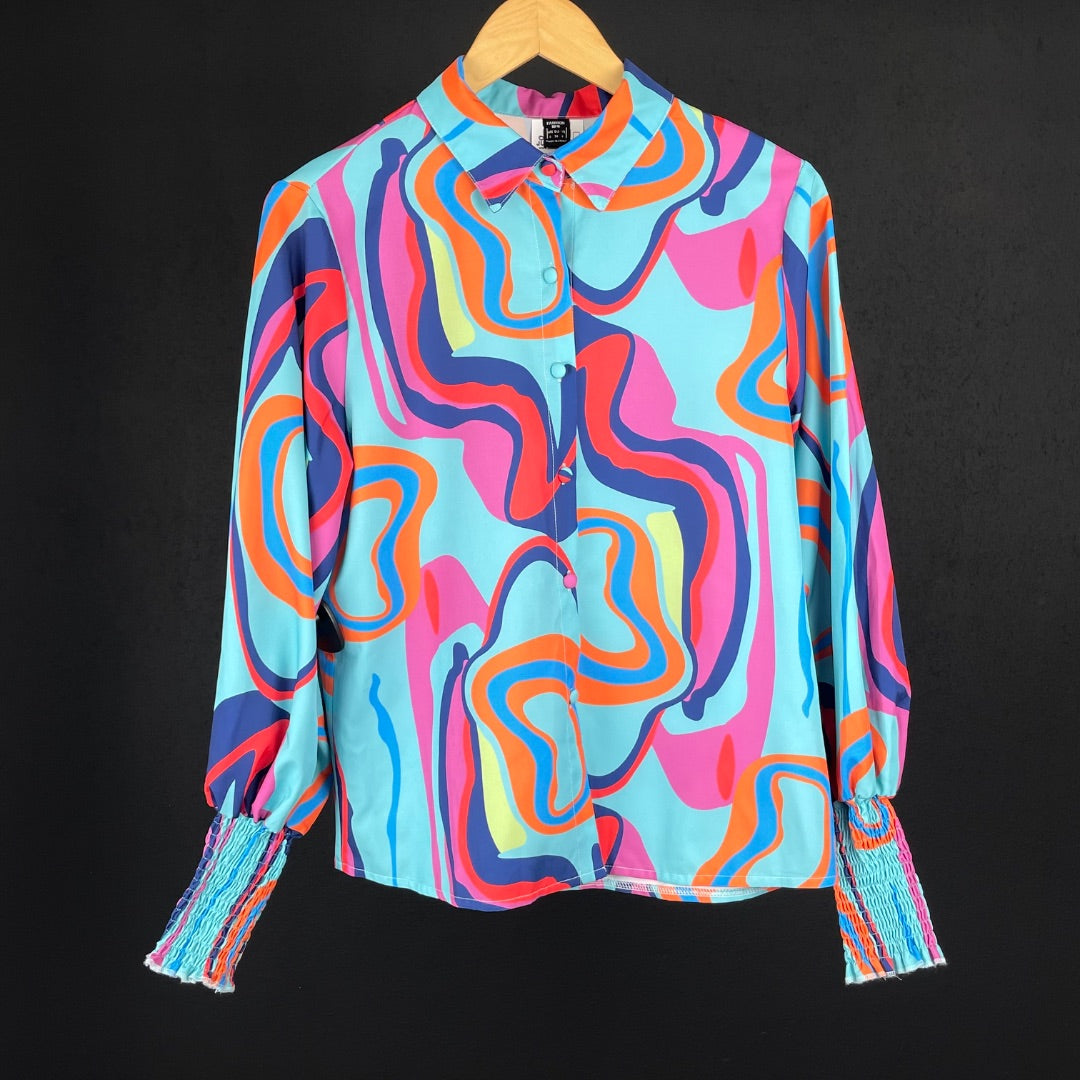 SIN MARCA Blusa Manga Larga Varios  Estampado Talle S