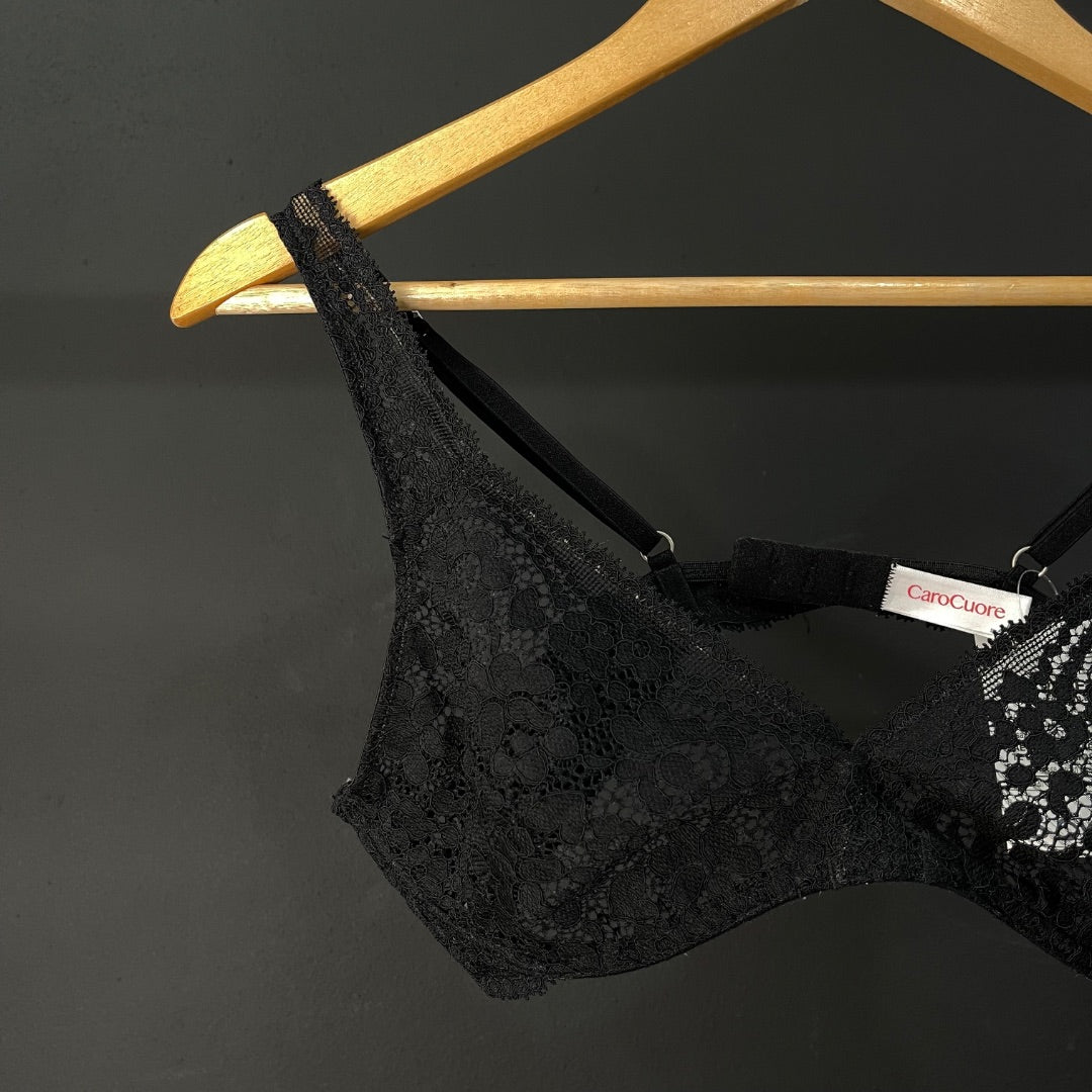 CARO CUORE  Conjunto Ropa Interior x2  Negro  Talle 95