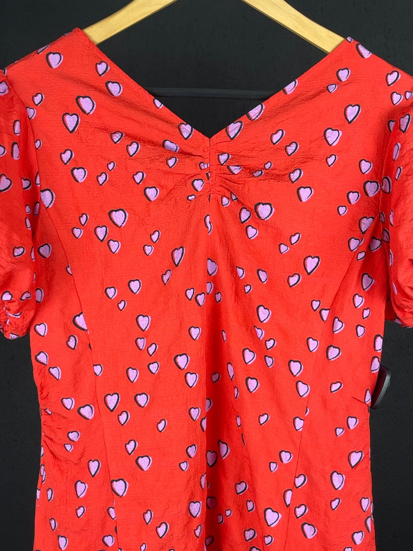 BIMBA Y LOLA Vestido Manga Corta Varios  Estampado Talle L
