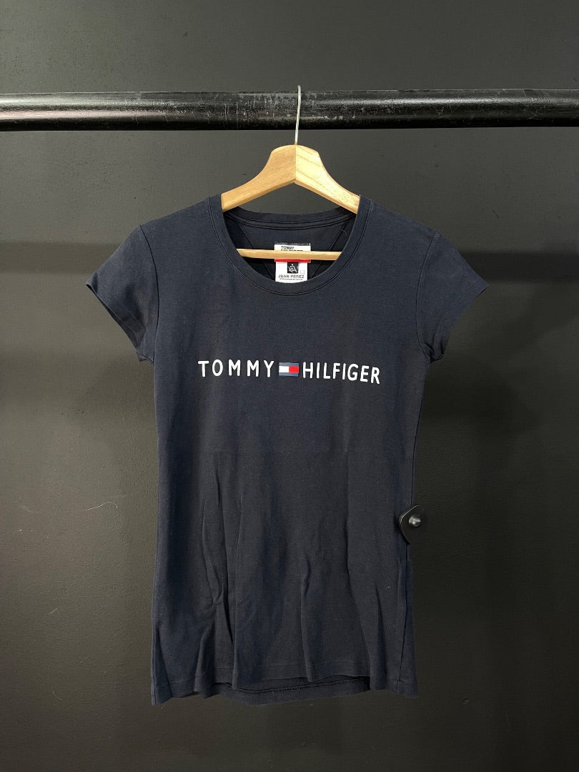 TOMMY HILFIGER Remera Manga Corta Azul Talle M