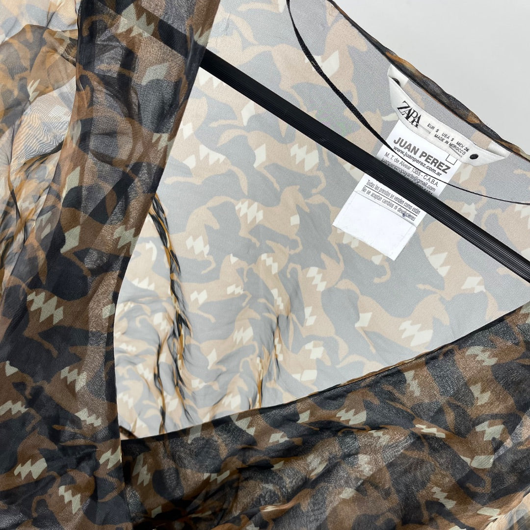ZARA Blusa Varios  Estampado Talle S