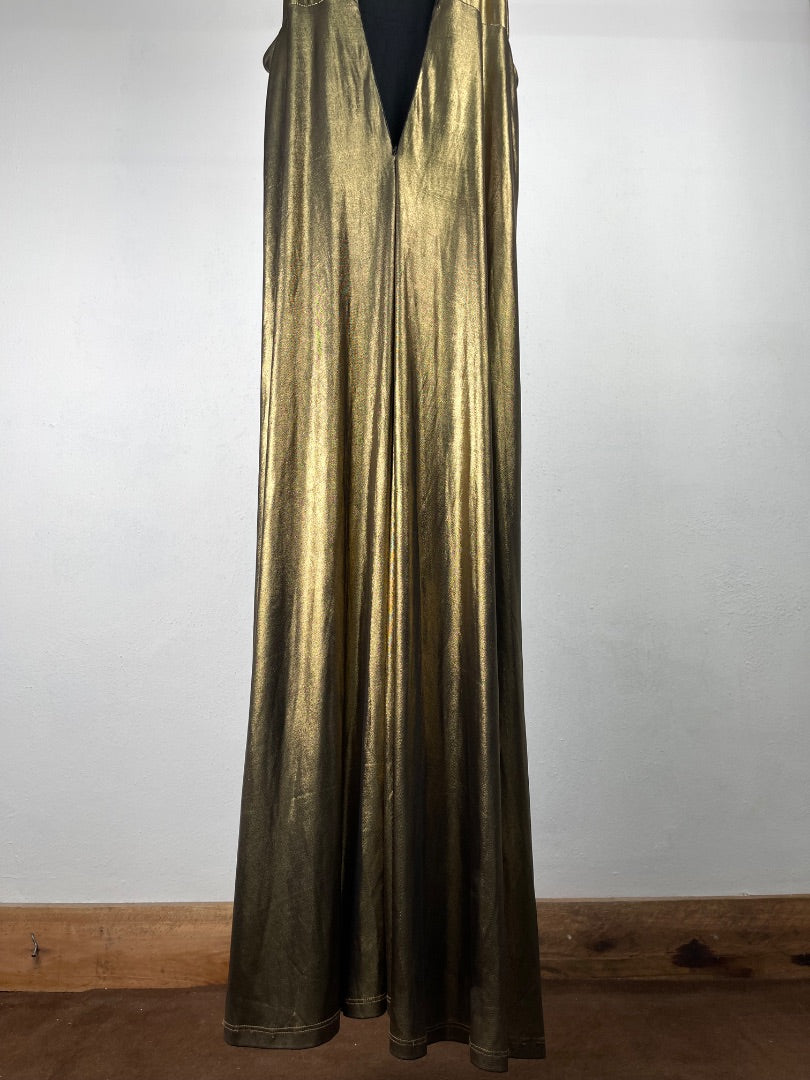 LUCCA COUTURE Vestido Dorado Talle M