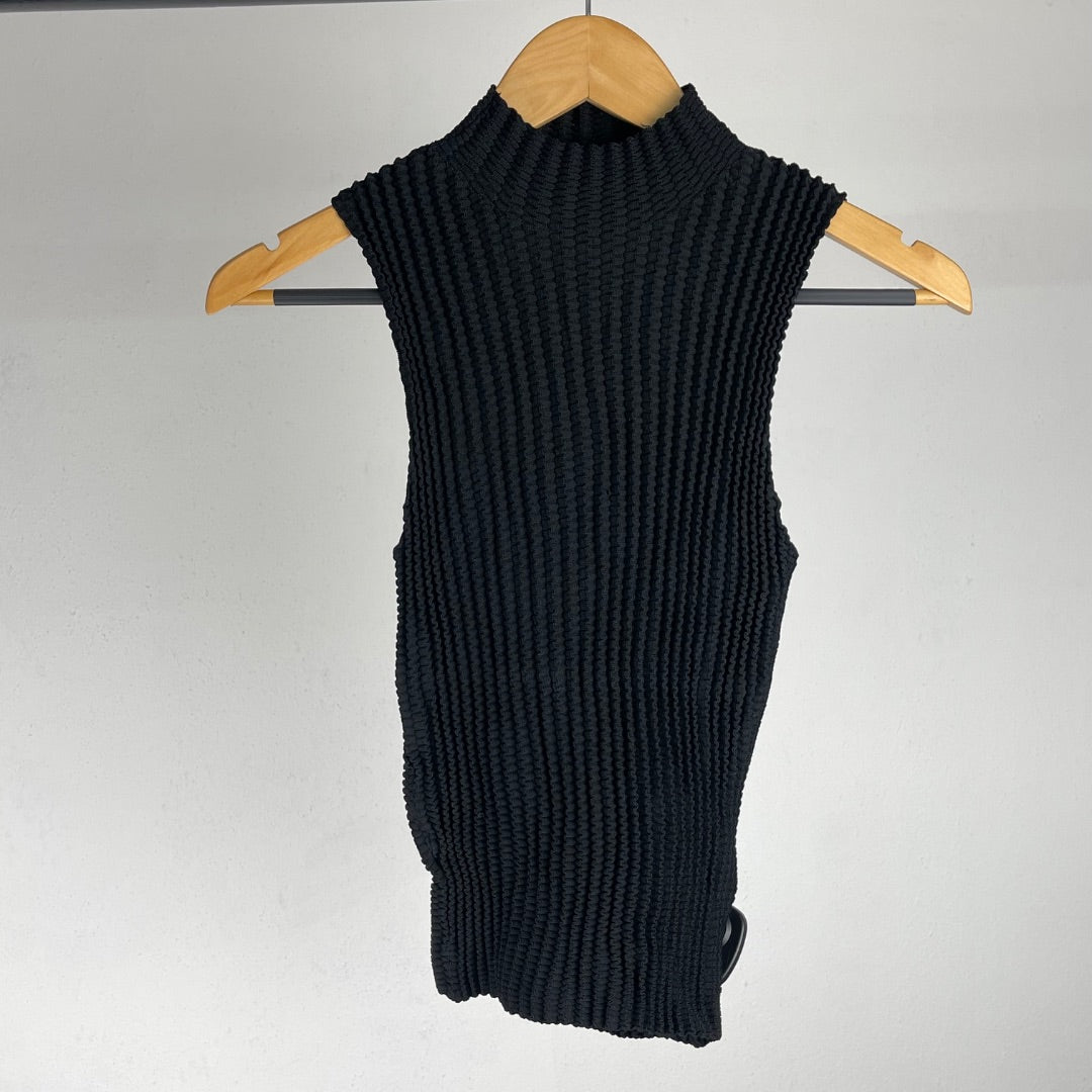 ZARA Top Sin Mangas Negro Talle S
