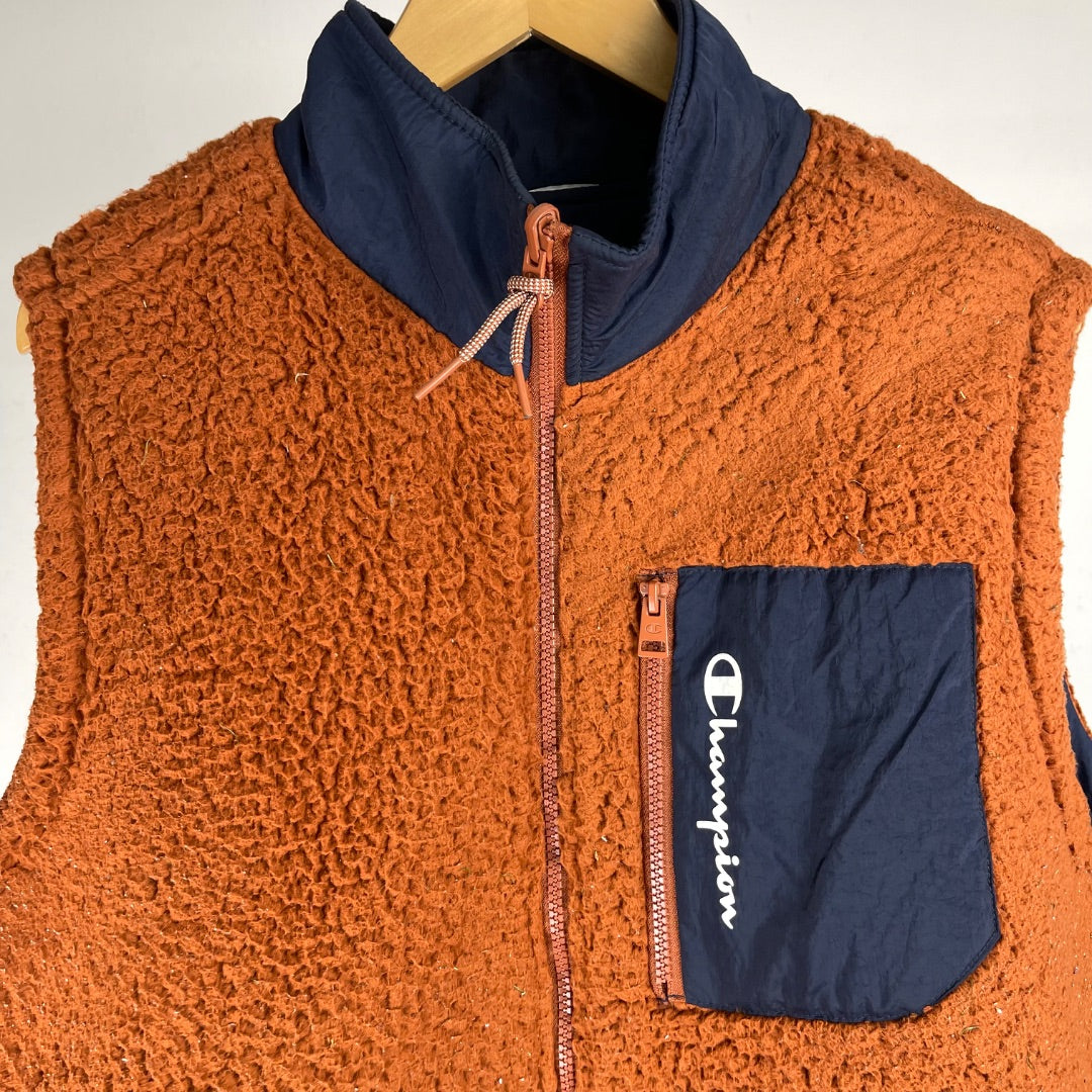 CHAMPION Chaleco Corto Naranja Talle L
