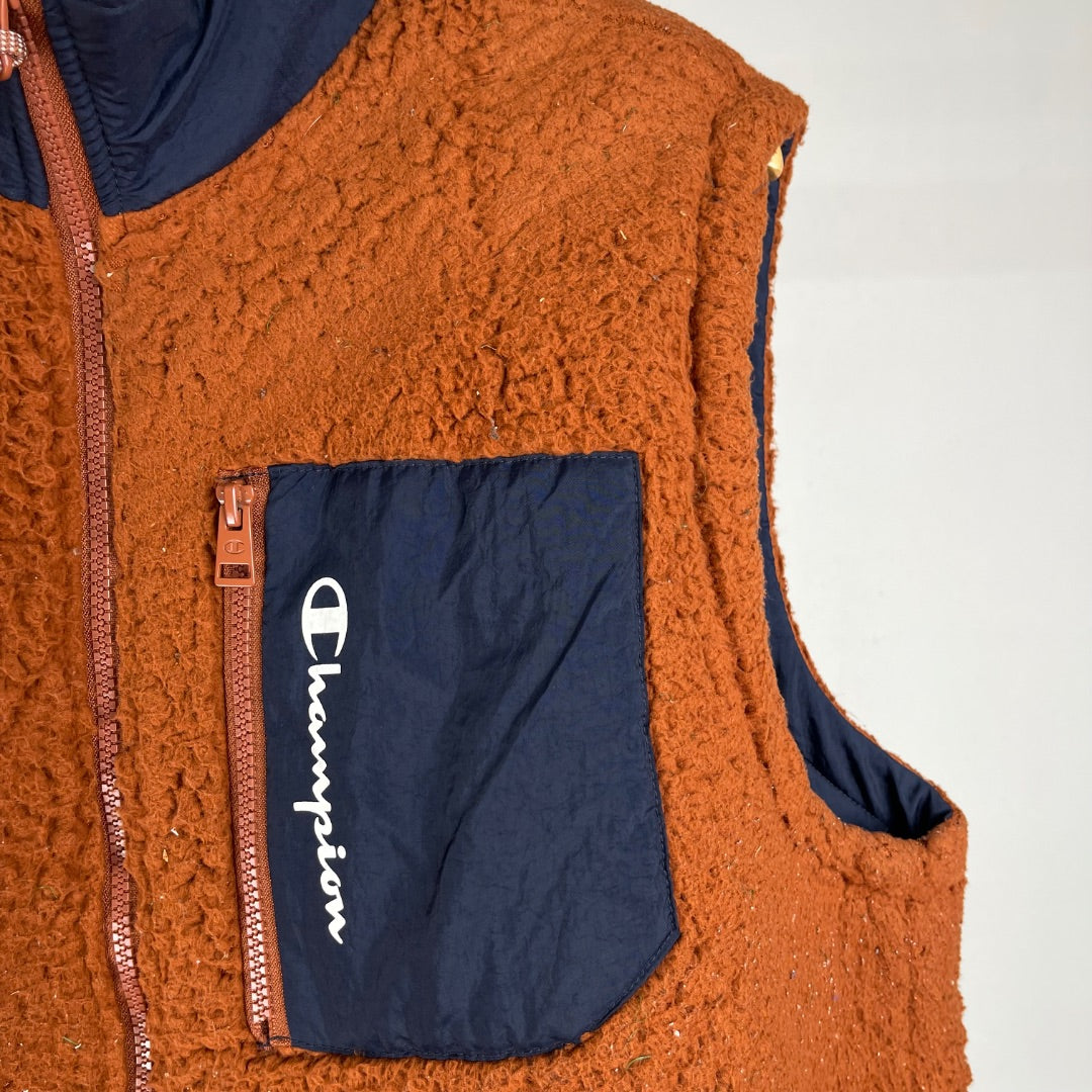 CHAMPION Chaleco Corto Naranja Talle L