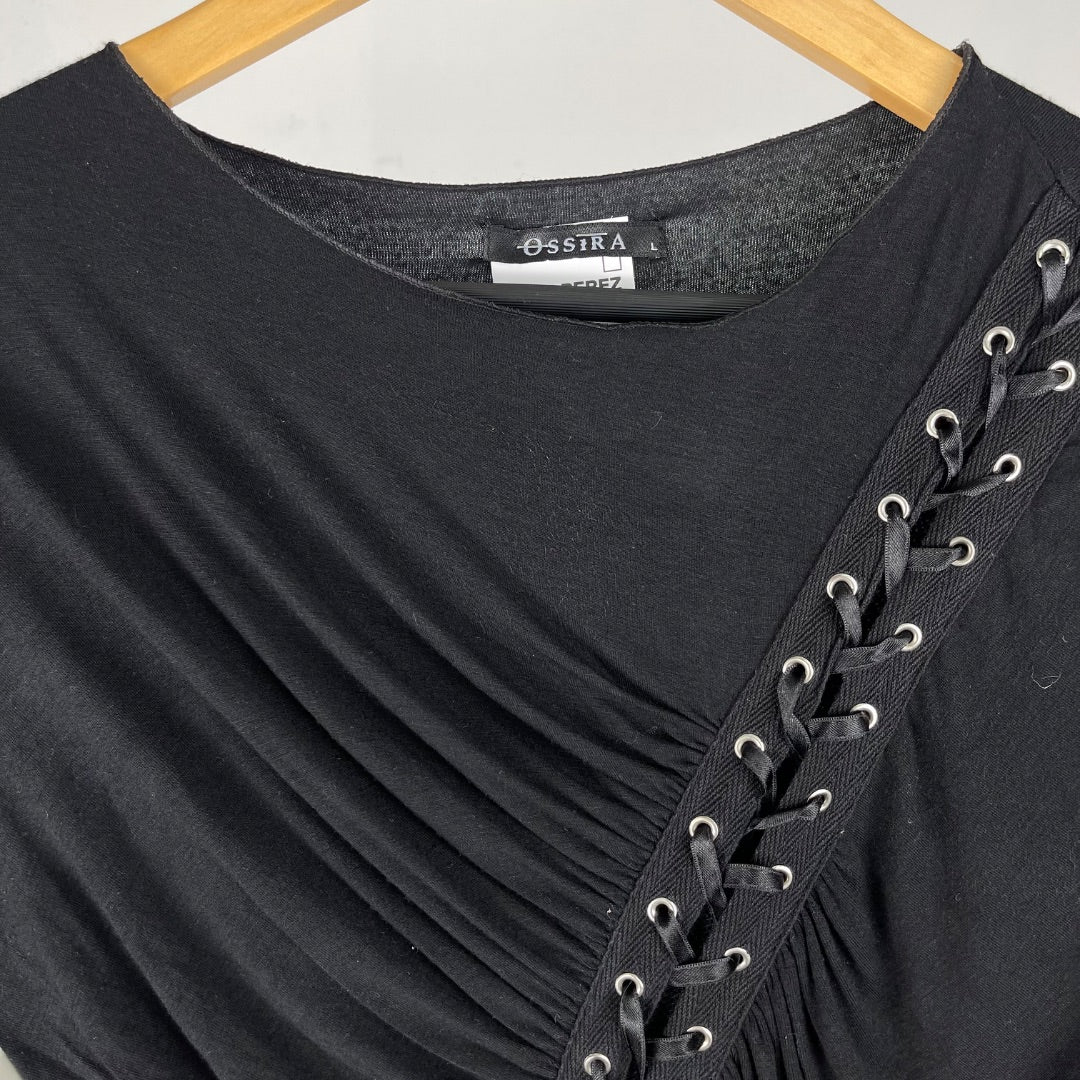 Remera Manga Larga Negro Talle L