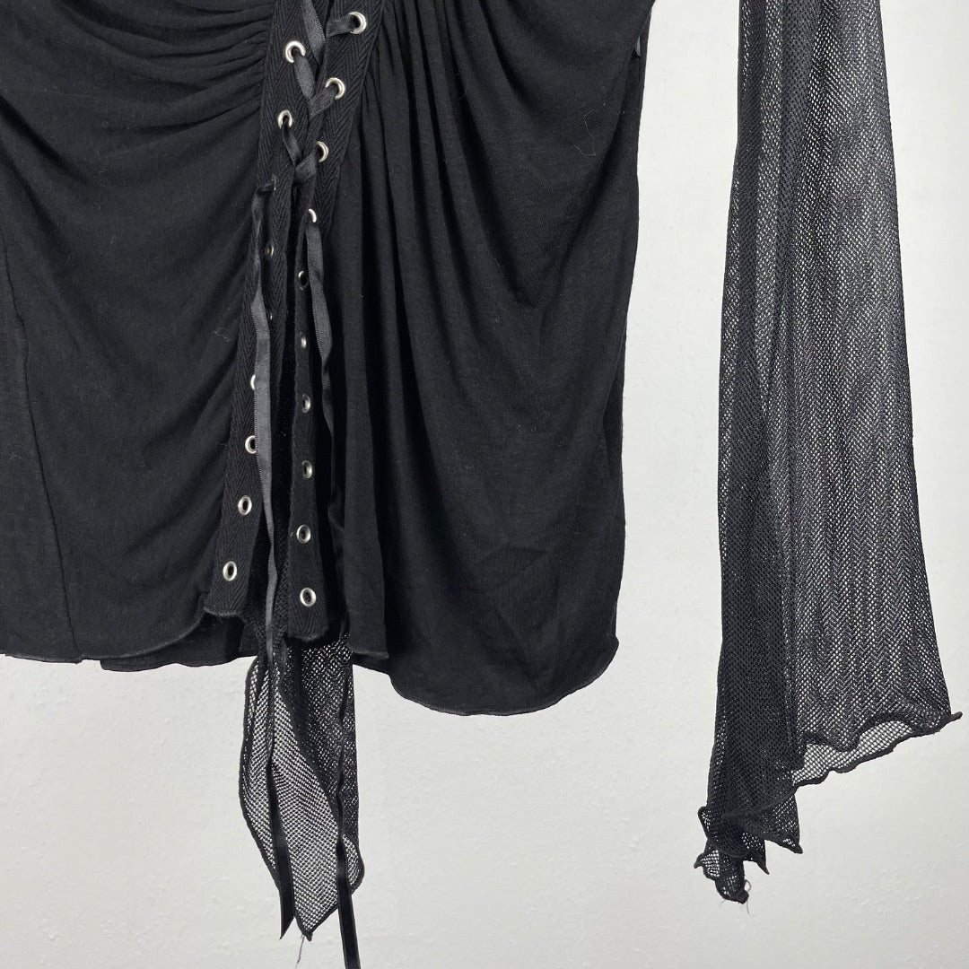 Remera Manga Larga Negro Talle L