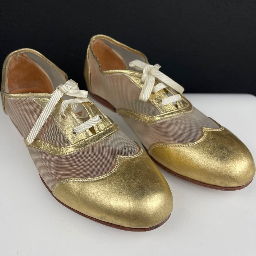 SIN MARCA Zapatos Dorado Talle 7
