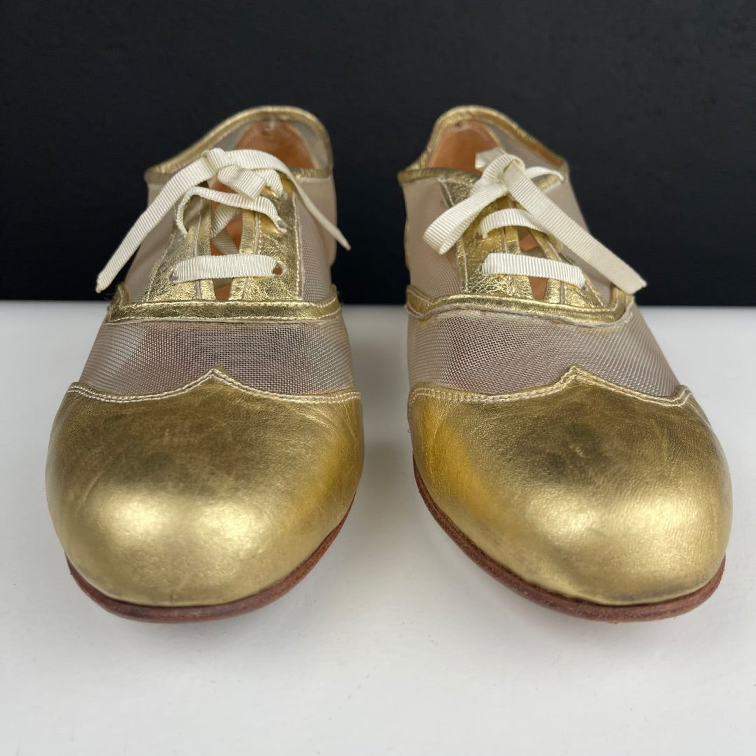 SIN MARCA Zapatos Dorado Talle 7