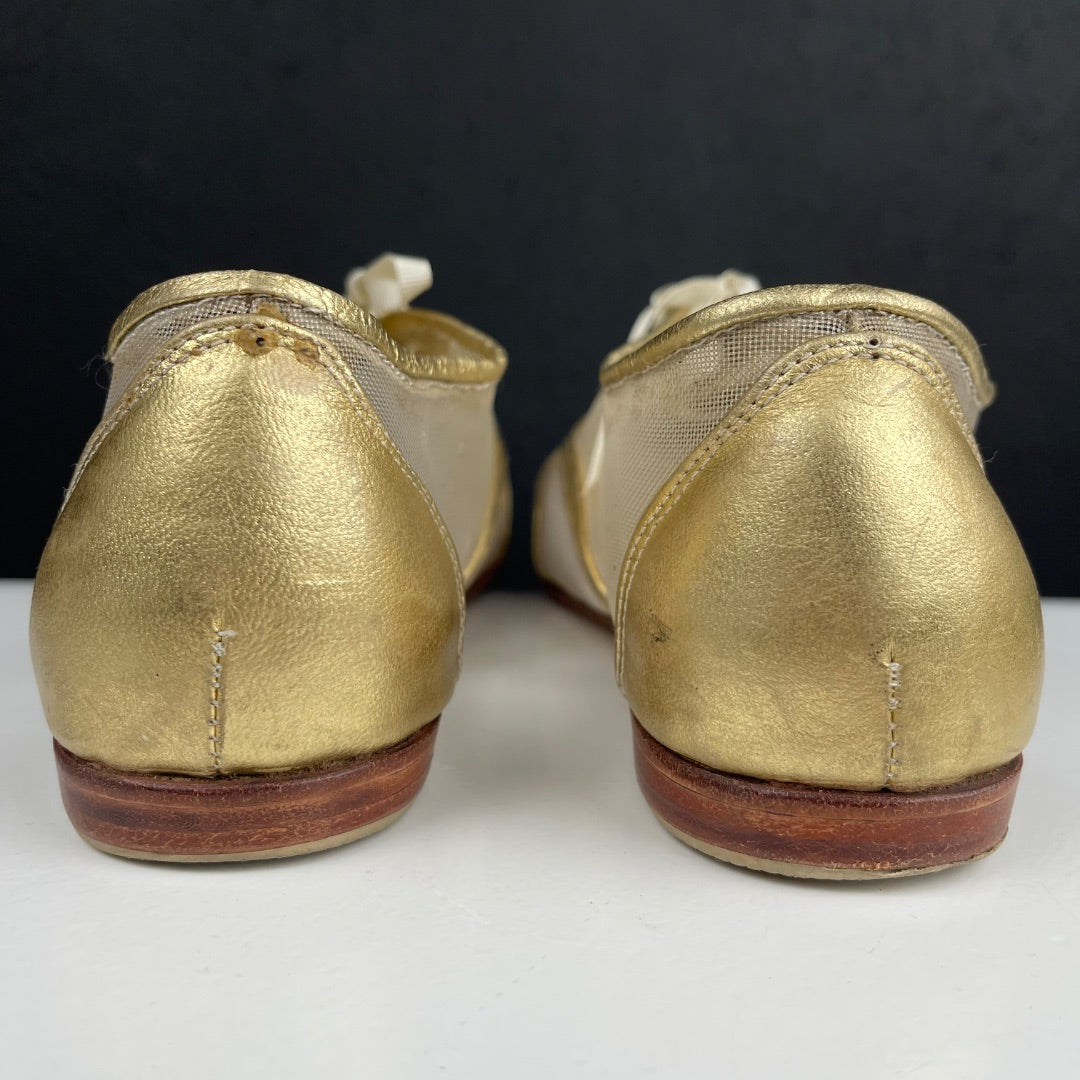 SIN MARCA Zapatos Dorado Talle 7