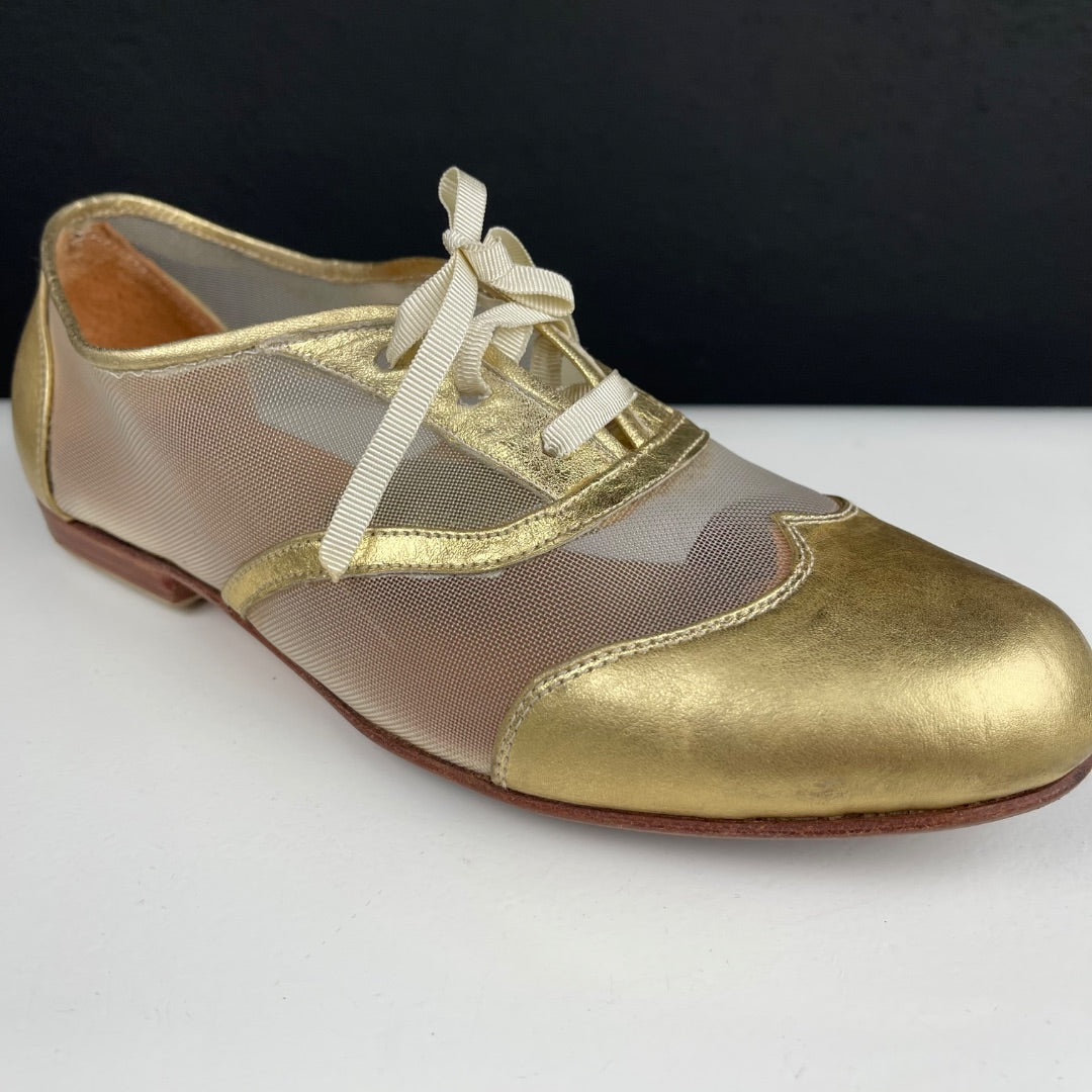 SIN MARCA Zapatos Dorado Talle 7