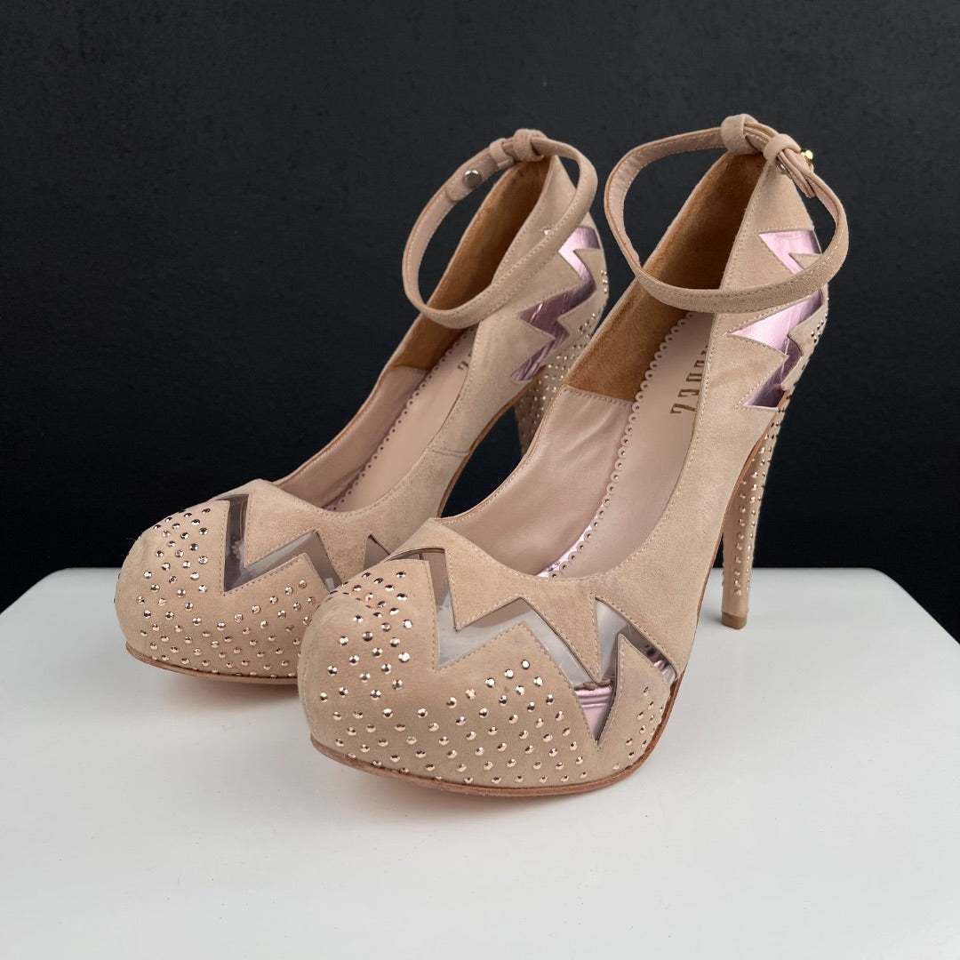VALDEZ Taco Alto Fino Beige Talle 9