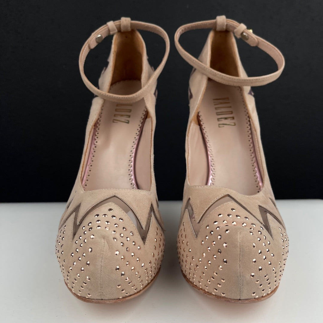VALDEZ Taco Alto Fino Beige Talle 9
