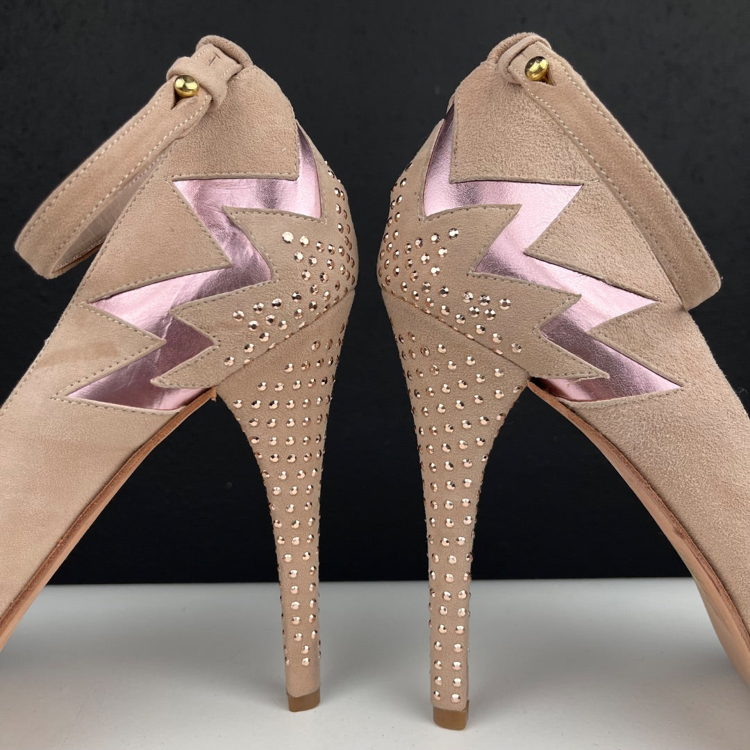 VALDEZ Taco Alto Fino Beige Talle 9