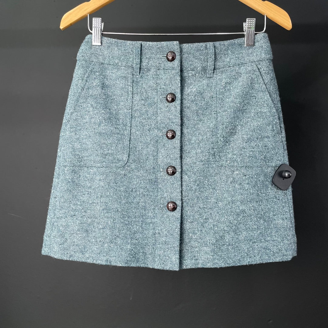 ANN TAYLOR Pollera Mini Celeste Talle 2