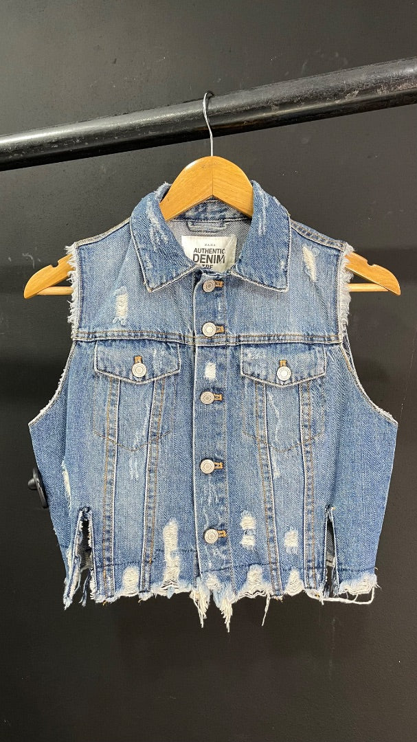 Chaleco Corto  ZARA  Azul Talle S