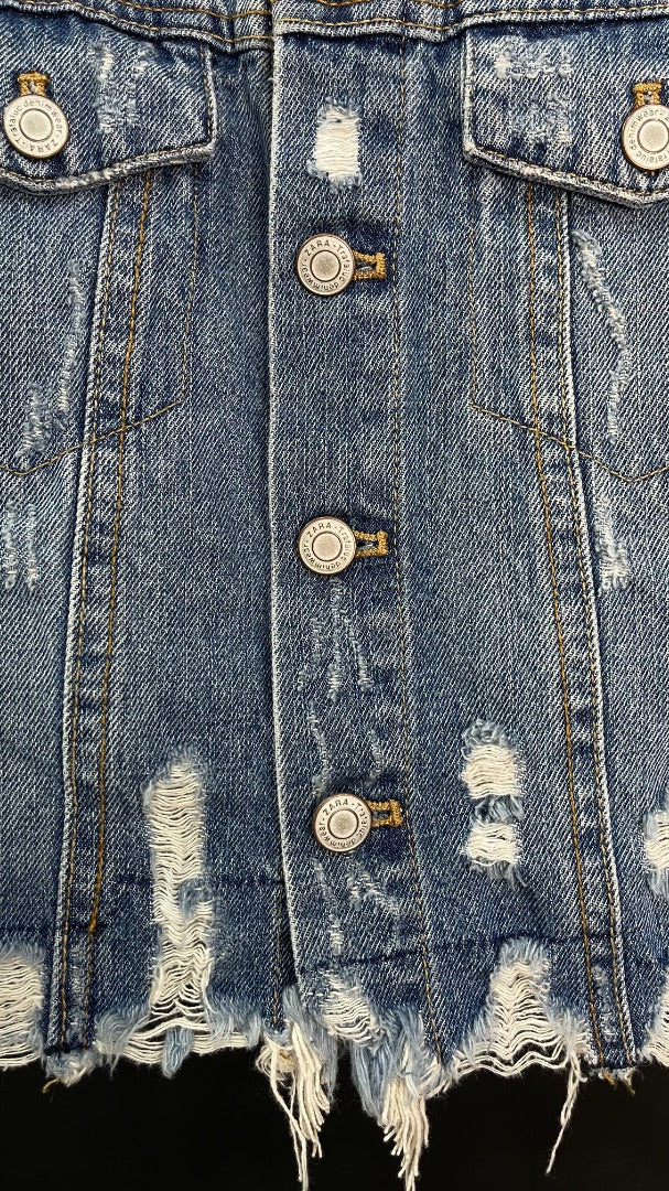 Chaleco Corto  ZARA  Azul Talle S