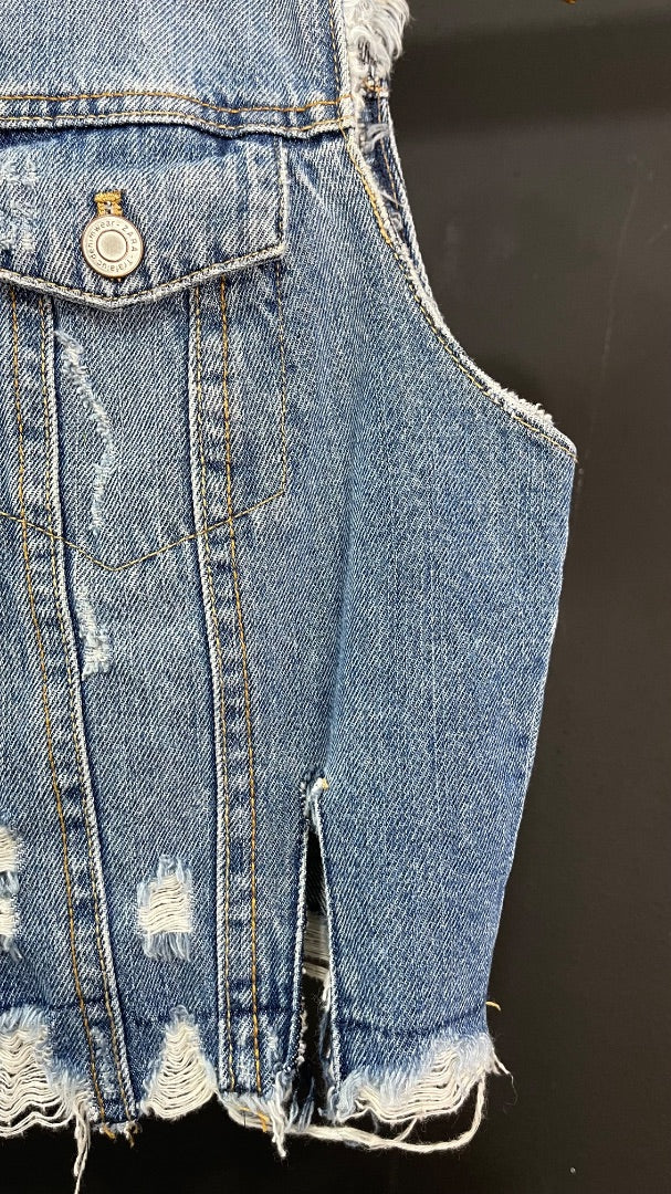 Chaleco Corto  ZARA  Azul Talle S