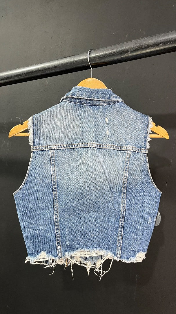 Chaleco Corto  ZARA  Azul Talle S