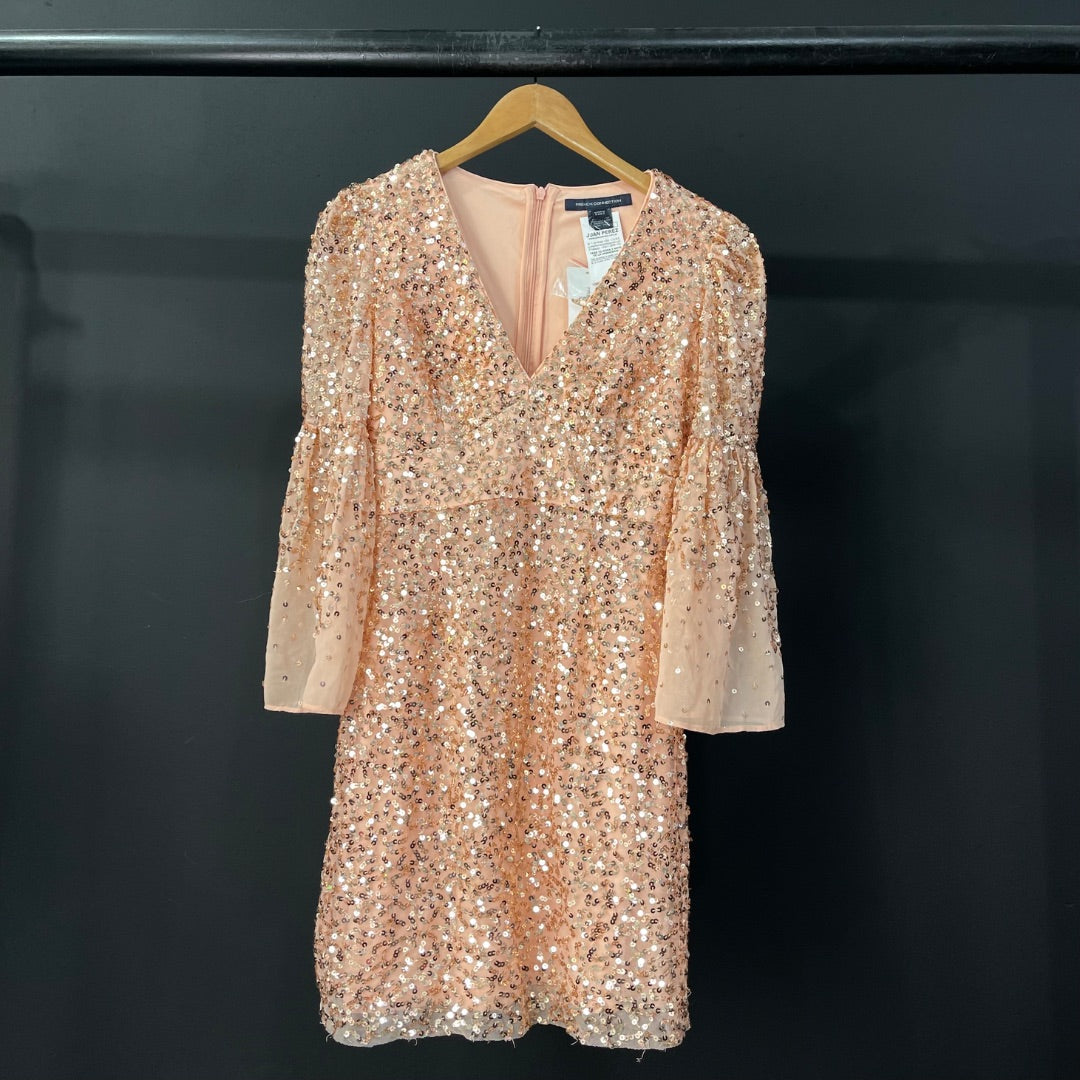 FRENCH CONNECTION Vestido Manga Larga Salmon Talle 2