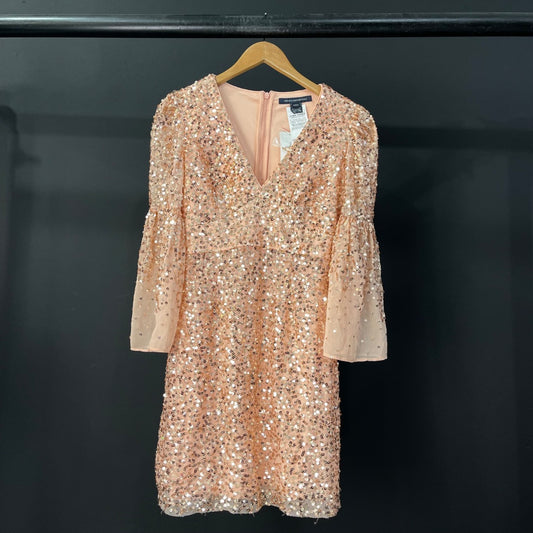 FRENCH CONNECTION Vestido Manga Larga Salmon Talle 2