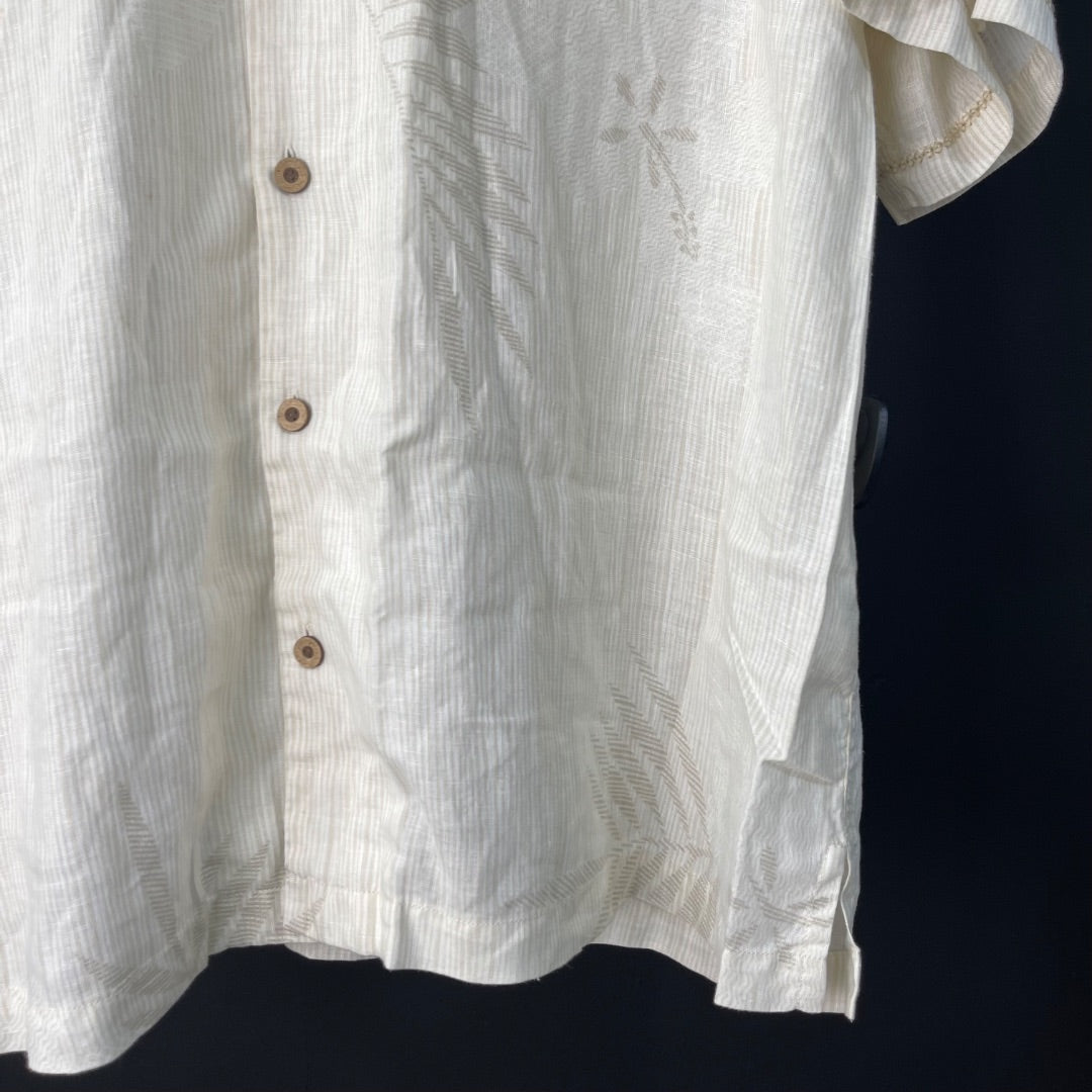 TOMMY BAHAMA  Camisa Manga Corta  Beige  Talle XXL