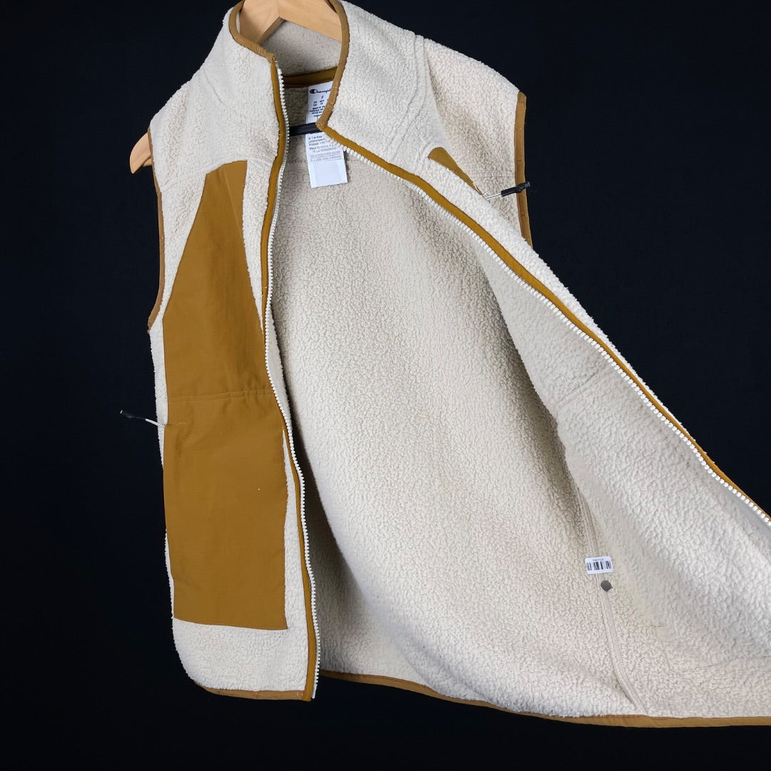 CHAMPION Chaleco Corto Beige Talle S