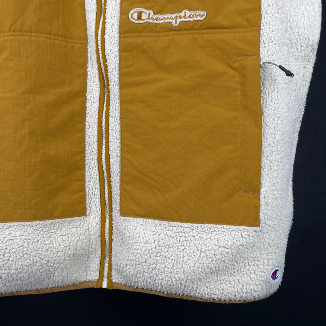 CHAMPION Chaleco Corto Beige Talle L