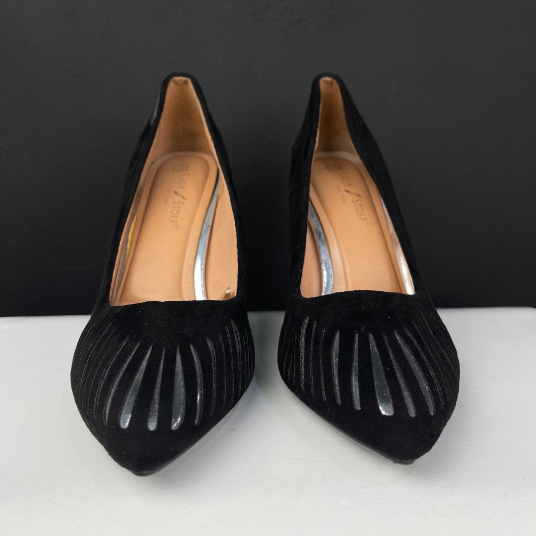 LADY STORK Taco Alto Fino Negro Talle 40