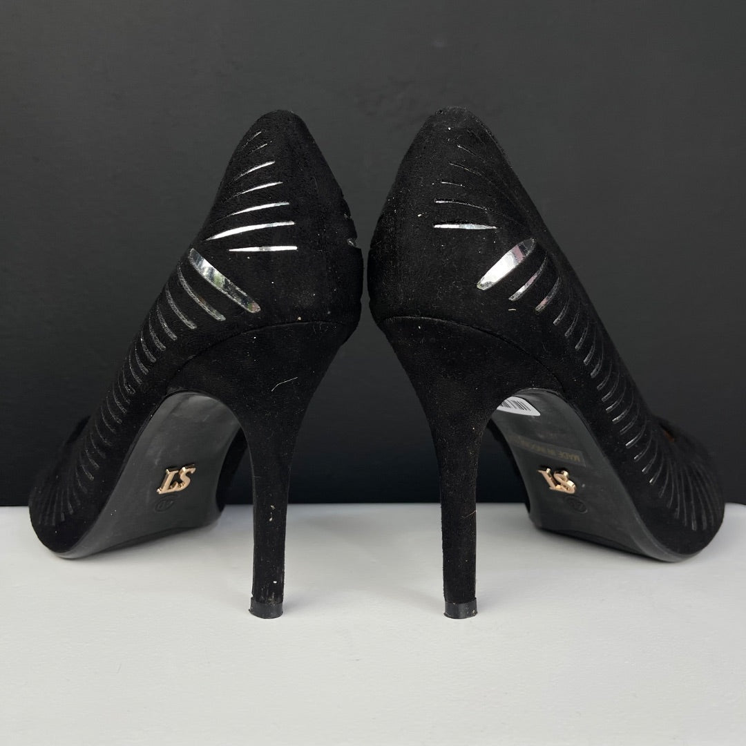 LADY STORK Taco Alto Fino Negro Talle 40