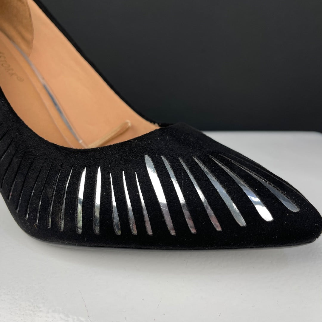 LADY STORK Taco Alto Fino Negro Talle 40