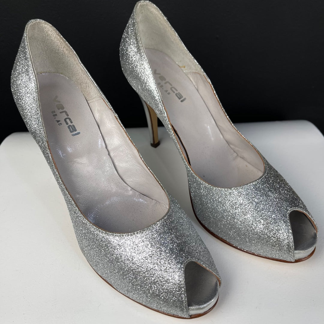 VERCAL Zapatos Plateado Talle 40