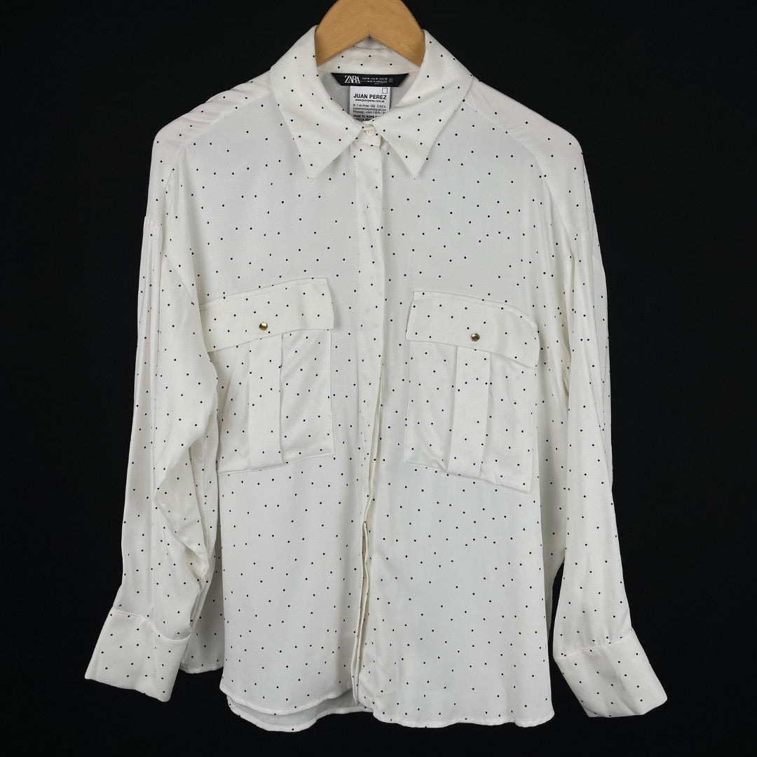 ZARA Camisa Varios Lunares Talle M