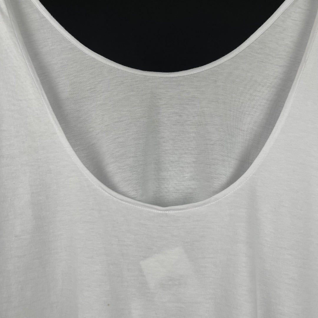 ROPA Y ARTE Vestido Manga Corta Blanco Talle S