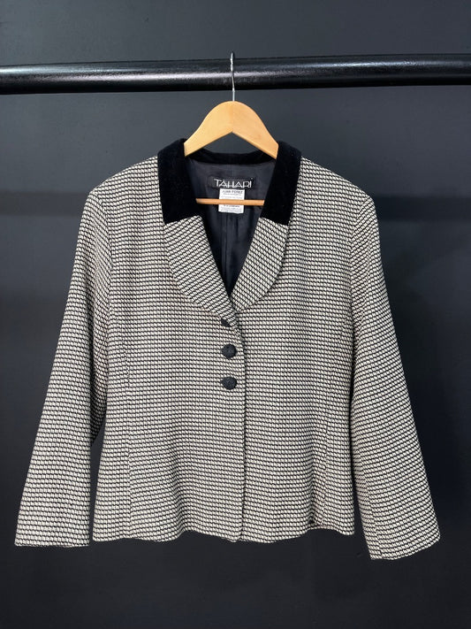 TAHARI  Saco  Varios Beige Y Negro  Talle 2