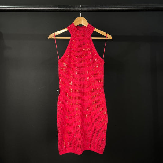 GUESS Vestido Sin Manga Rojo Talle M