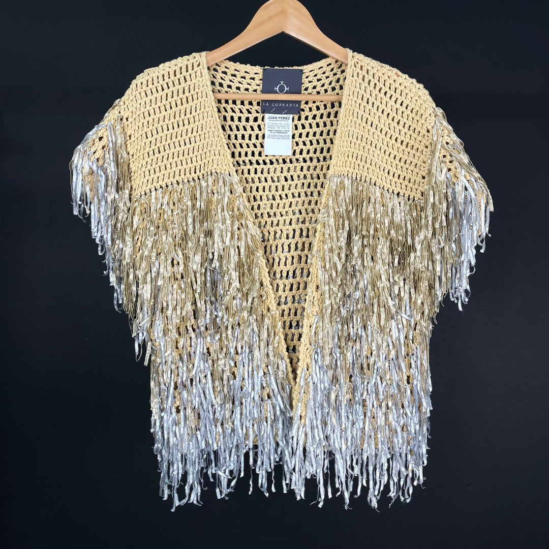 LA COFRADIA Chaleco Corto Beige Talle M