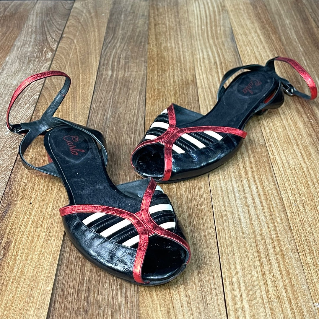 SIN MARCA  Sandalias  Varios Rojo Y Negro  Talle 8
