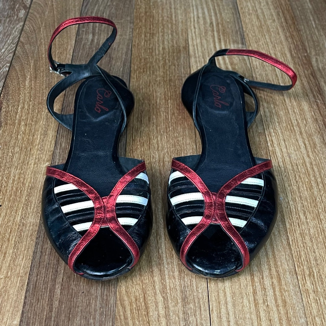 SIN MARCA  Sandalias  Varios Rojo Y Negro  Talle 8
