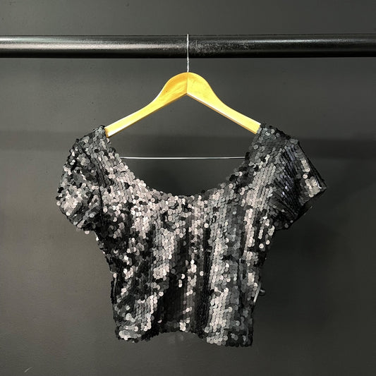 SIN MARCA  Top Con Mangas  Color Negro  Talle 2