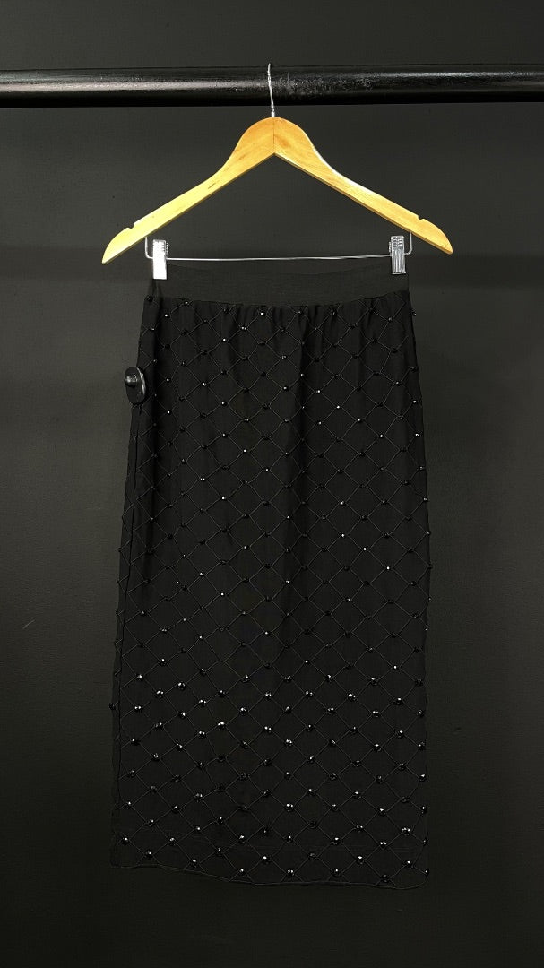 GINEBRA  Pollera Larga  Negro  Talle 2