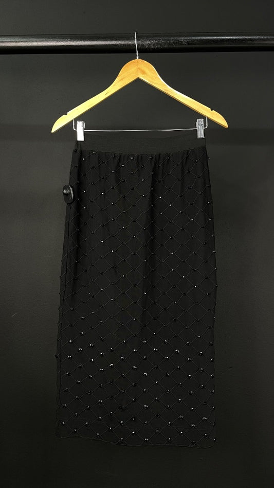 GINEBRA  Pollera Larga  Negro  Talle 2