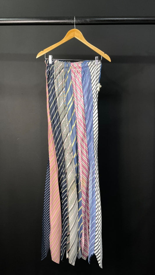 ROPA Y ARTE  Pollera Larga Pollera Corbatas Larga  Varios Rayado  Talle M