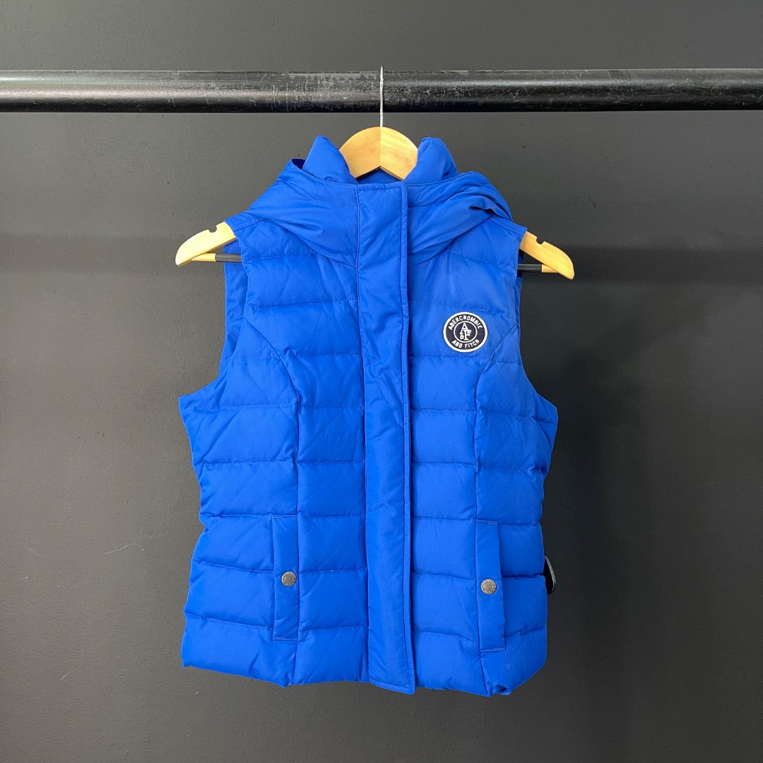 ABERCROMBIE Chaleco Corto Azul Talle M