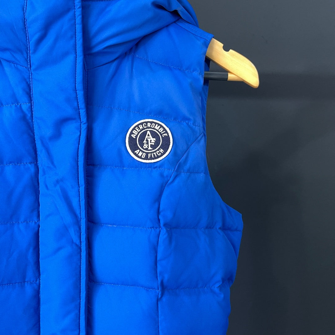 ABERCROMBIE Chaleco Corto Azul Talle M