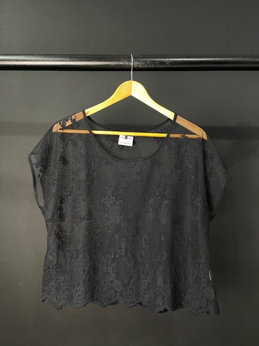 JANET WISE  Blusa Manga Corta  Negro  Talle 1