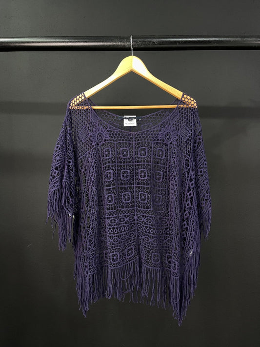 FRENCH CONNECTION  Blusa Manga Corta  Violeta  Talle M